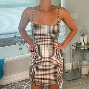 Juniper Blu Plaid Form fitted Dress medium